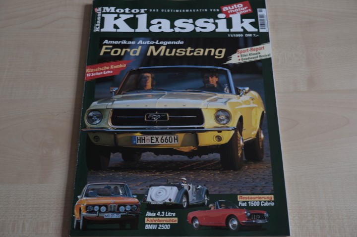 Deckblatt Motor Klassik (11/1999)